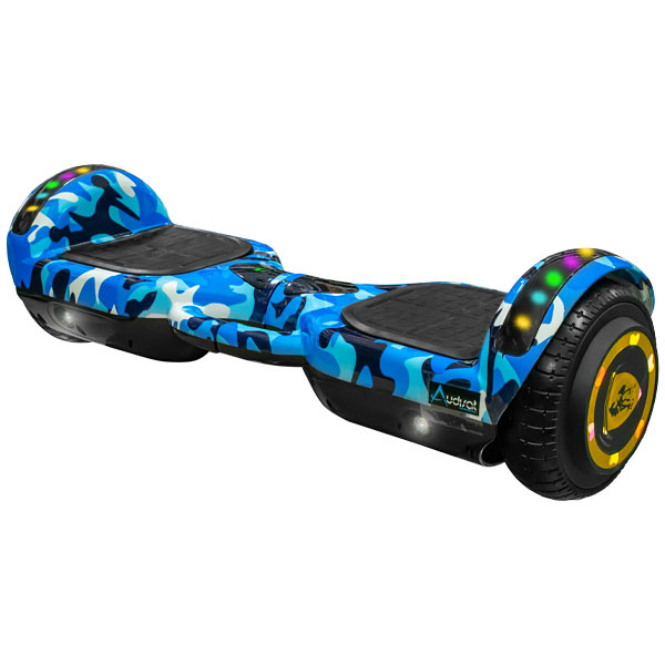 Scooter Elétrico Audisat 6.5" com Bluetooth e Speaker - Camouflaged Blue + Bolsa