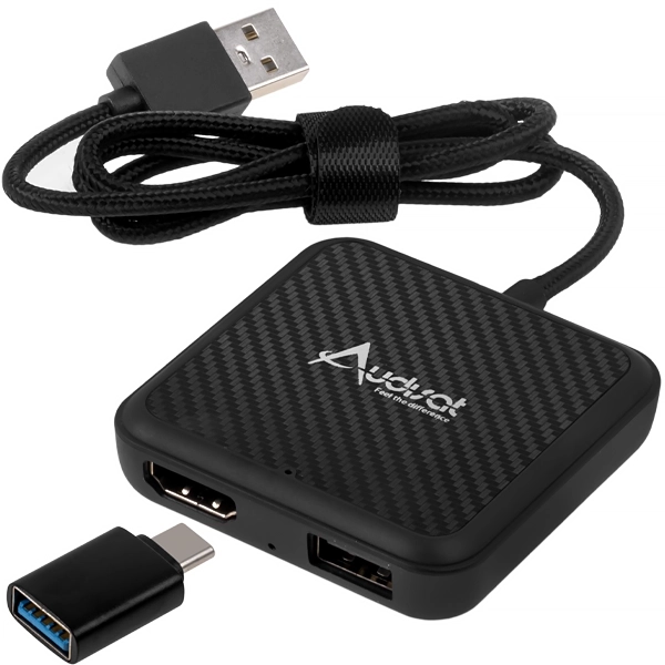 Adaptador Streaming Wireless Automotivo Audisat X Carplay CA361-B4 USB/HDMI para iOS/Android