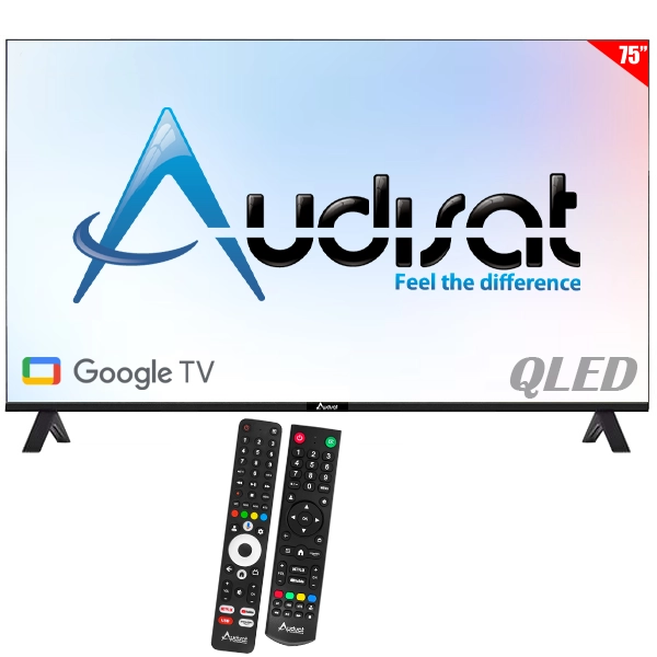 Smart TV QLED 75" Audisat AD-75Q-GO (2026) 4K Ultra HD Google TV Wi-Fi/Bluetooth con Conversor Digital (1 Ano de Garantía)
