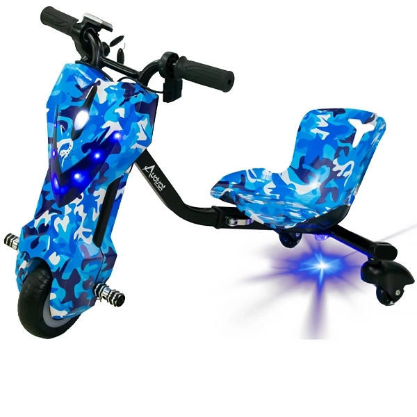 Triciclo Eléctrico Audisat TE-6.5W 6.5" Bluetooth/Speaker - Camouflaged Blue (1 Mes de Garantía)