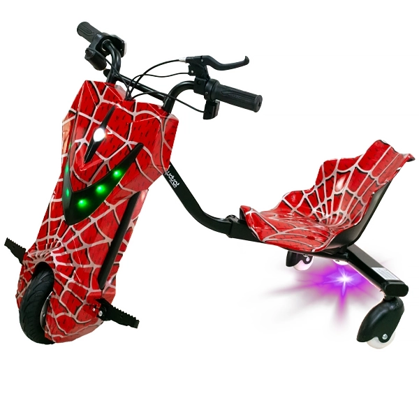 Triciclo Eléctrico Audisat TE-8W 8" com Bluetooth e Speaker - Spider Red