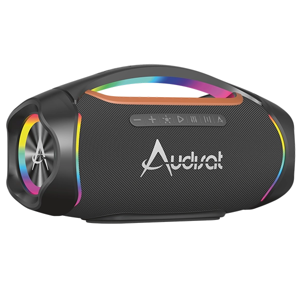 Speaker Audisat X120 Boombox 1200 watts P.M.P.O con Bluetooth/Micro SD/USB - Negro