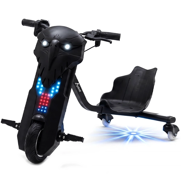Triciclo Eléctrico Audisat TE-8X 8" Bluetooth/Speaker - Negro (1 Mes de Garantía)