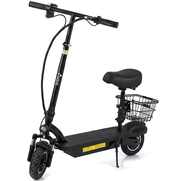 Monopatín Electrico Audisat HL09 350 watts Ruedas de 10" hasta 32 km/h Capacidad 120 Kg Autonomía 30 km - Negro (1 Mes de Garantía)